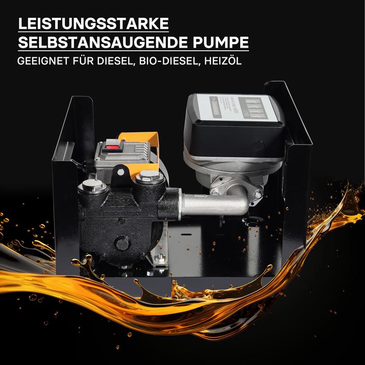 Produktbild Wiltec Heizöl- und Dieselpumpe 230V/550W 50l/min selbstansaugend Pumpe Pistole