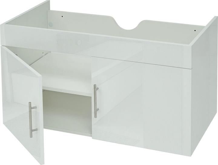 Produktbild Mendler Waschbeckenunterschrank, Waschtischunterschrank Waschtisch Unterschrank Badmöbel, hochglanz 90cm wei