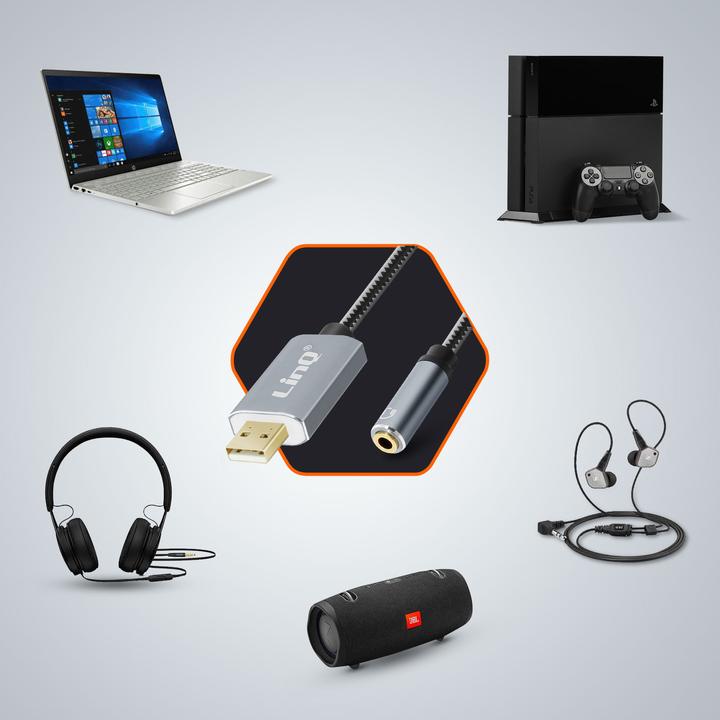 Produktbild LinQ USB / 3.5mm Klinkenadapter U3530 (USB-A, 3.5mm Klinke)