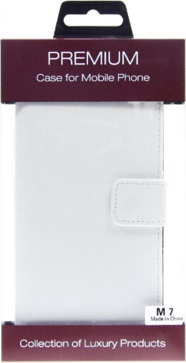 Produktbild OEM Slim Leather Book Case for HTC M7 - white 4250710508976 (HTC One)