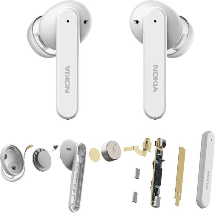 Image du produit Nokia Casque Clarity Earbuds+ TWS-7311 Blanc (ANC, 24.50 h, Sans fil)