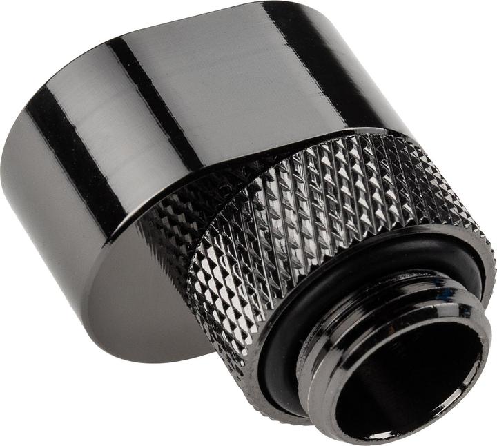 Actual product image XSPC G1/4 Rotary 7mm Offset Fitting - black chrome