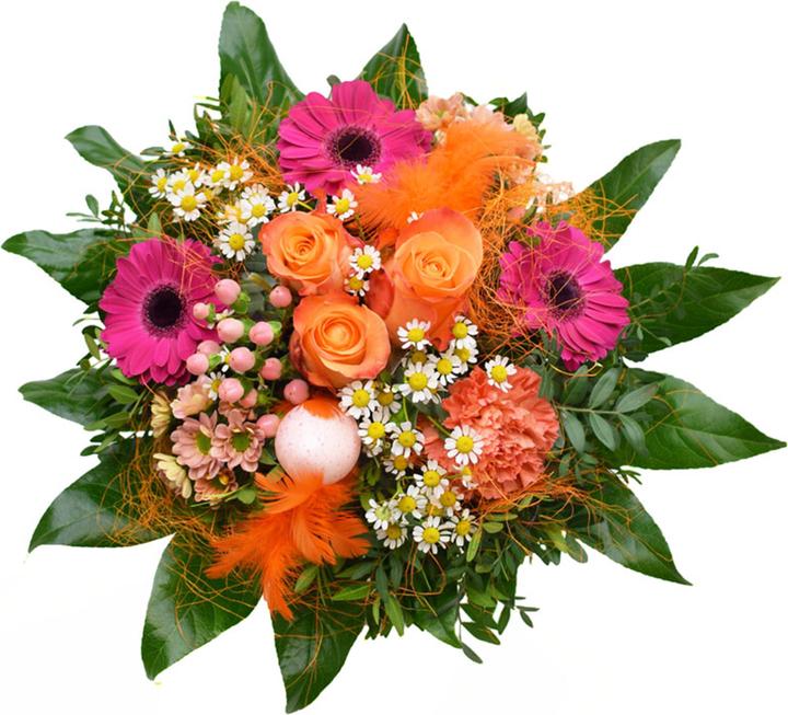 Bouquet pascal aux notes orangées