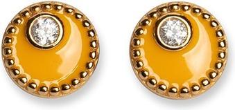 Oliver Weber Collection Oliver Weber - Gold-plated earrings with yellow enamel Meliora 62258G YEL