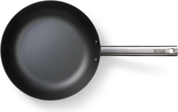 Actual product image Skottsberg Wok carbon steel, 28 cm diameter, stainless steel handle (28 cm, Wok, Carbon steel)
