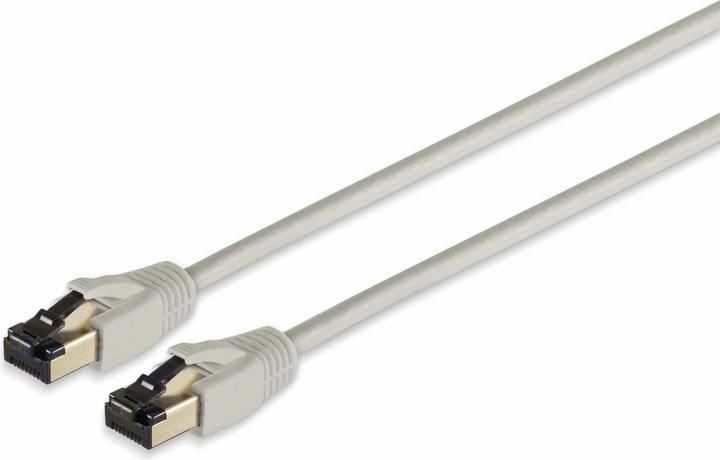 Actual product image Shiverpeaks Helos patch cable F/FTP Cat 8.1 grey 1.5m -Twisted pair, double shielded, 4 x 2 x AWG 26 (S/FTP, CAT8.1, 1.50 m)