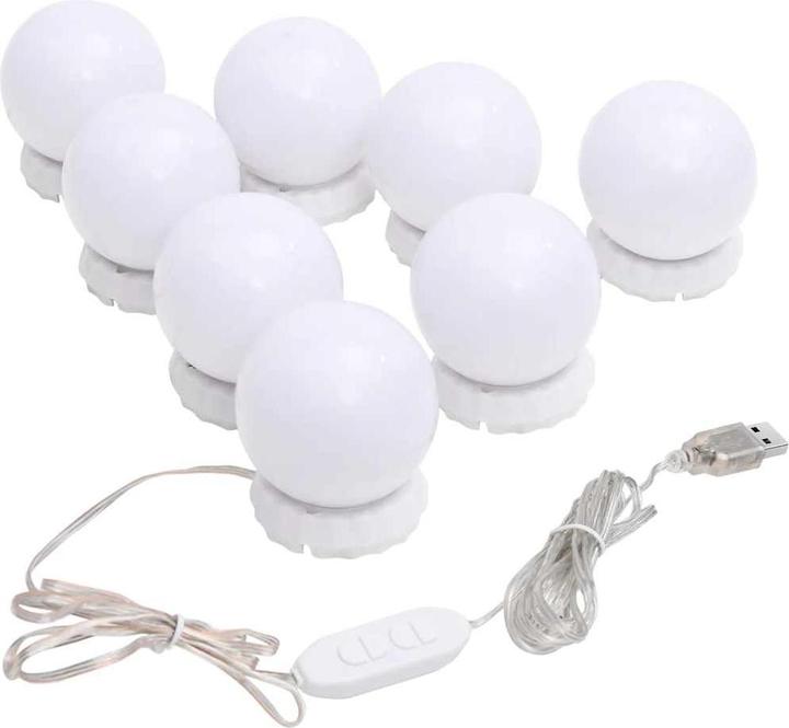 Actual product image VidaXL Wandspiegel mit LED-Leuchten 20x50 cm Glas Oval (20 x 50 cm)
