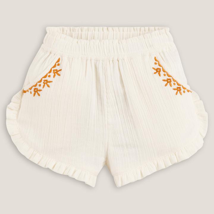 Immagine prodotto La Redoute Collections Pantaloncini con balza ricamata e fodera in mussola (86)