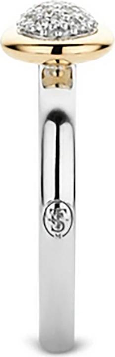 Produktbild Ti Sento Milano Ring mit Zirkonia bicolor vergoldet 12102ZY (54, 925 Silber)