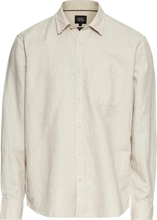 Camel Active Langarm-Leinenhemd mit Soft-Wash-Veredelung