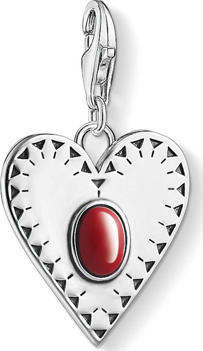 Immagine prodotto Thomas Sabo Ciondolo Charm cuore pietra rossa (Argento)