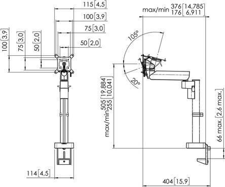Actual product image Vogels Pro Motion 2127 (Table, 43")