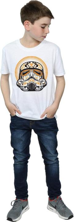 Actual product image Star Wars Boys Stormtrooper Dia De Los Muertos T-Shirt (140, 146)