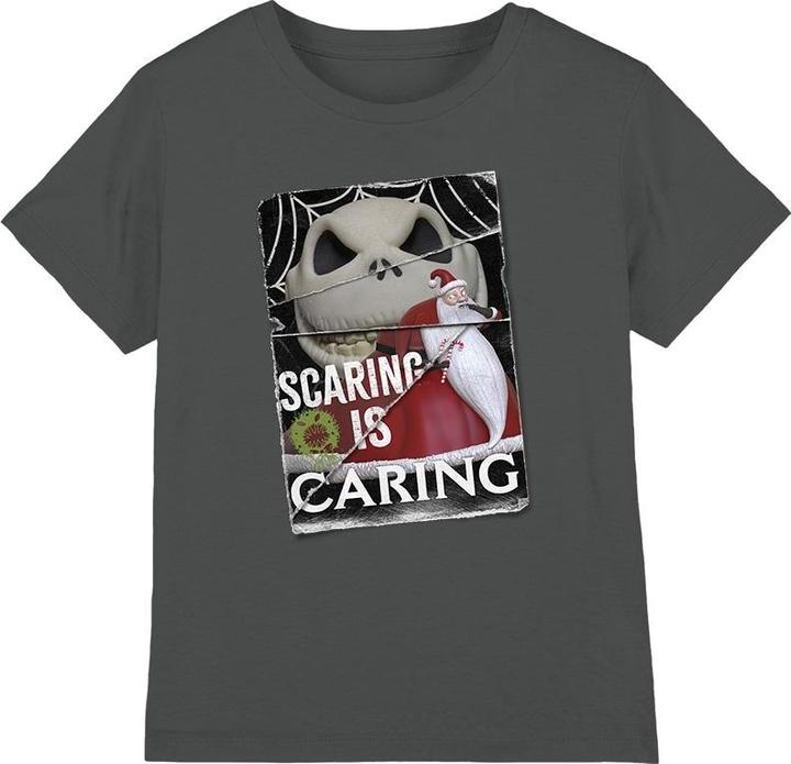 Actual product image The Nightmare Before Christmas Childrens/Kids Scaring Is Caring T-Shirt (128)