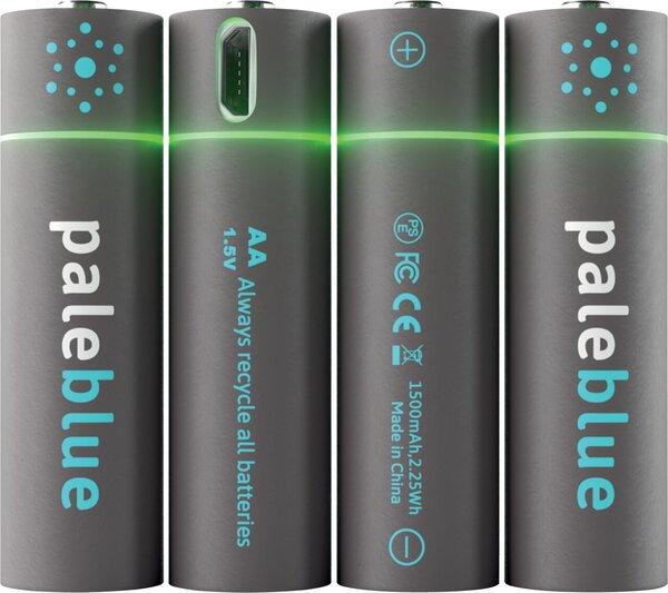 Actual product image Pale Blue AA USB-C (4 pcs., AA, 1700 mAh)