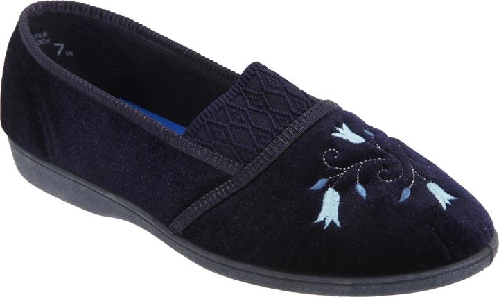 Produktbild Universal Textiles Inez Hausschuhe Pantoffeln mit BlumenStickerei (40)