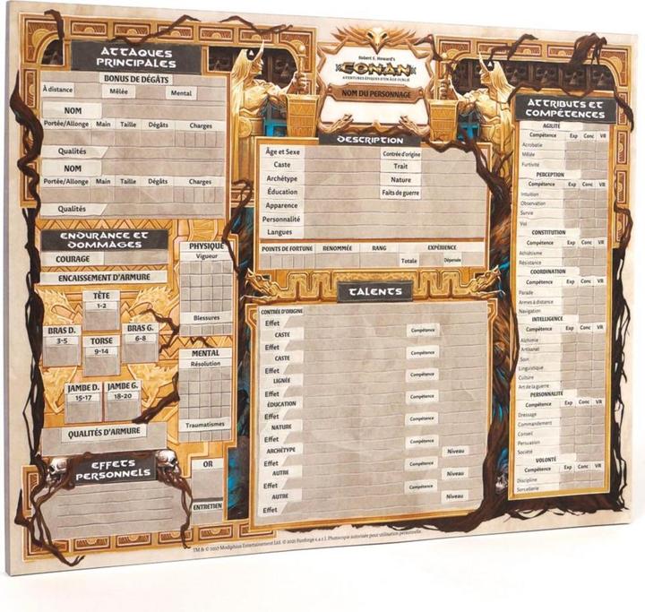 Produktbild Fun Forge Conan – Feuilles de Personnages Premium (Französisch)