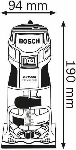 Actual product image Bosch Professional Edge router GKF 600, with carrying case