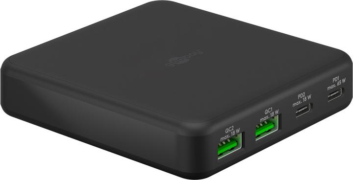 Produktbild Goobay USB-C PD GaN Multiport-Tischladegerät 65 W schwarz (65 W)
