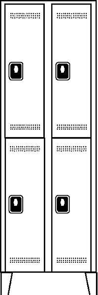 Actual product image Wolf Wardrobe, compartment height 820 mm (80 cm, 185 cm)