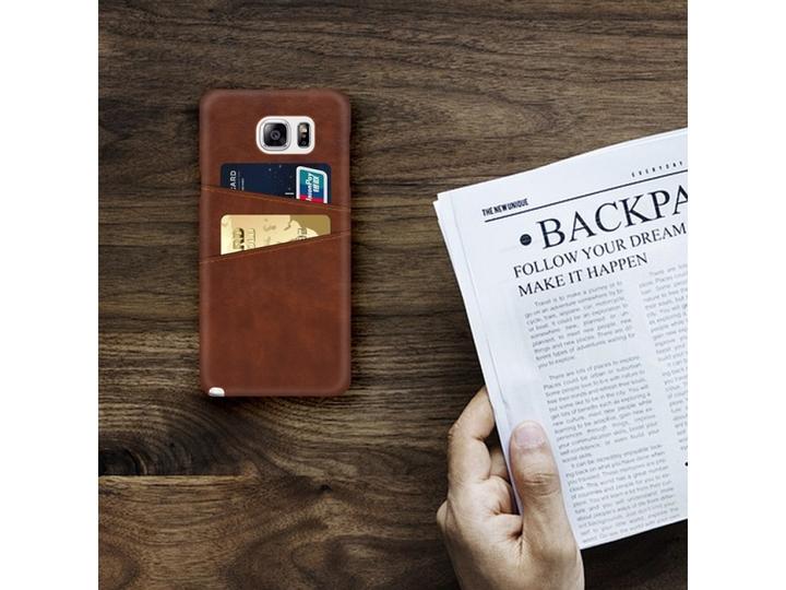 Produktbild Screenguard Samsung Galaxy S6 Edge CardCaddy Leder Backcase mit Kartenfächern (Samsung Galaxy S6 Edge)