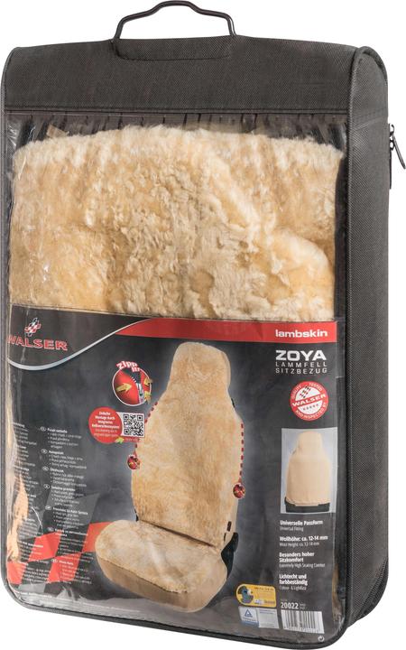 Immagine prodotto Walser Coprisedile auto Zoya Lambskin Singolo sedile Highback Zipp-It Beige