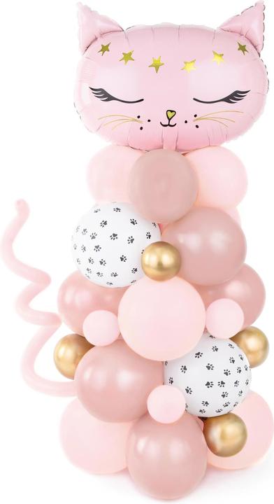 Immagine prodotto Partydeco Palloncino Gattino Rosa, 83 x 140 cm, 10 pezzi