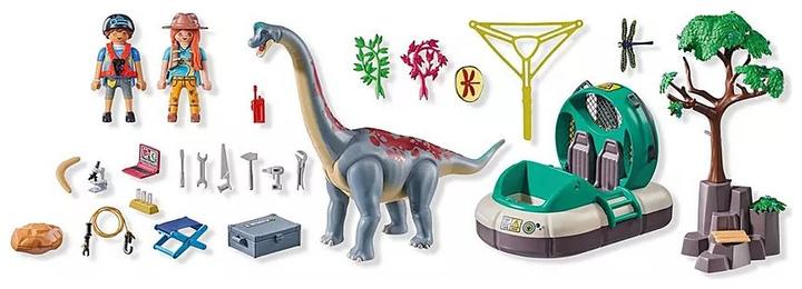 Produktbild Playmobil Brachiosaurus-Begegnung mit Luftkissenboot (71819, Playmobil Dinos)
