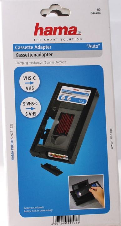 Actual product image Hama Video cassette adapter VHS-C / VHS (Various video accessories)