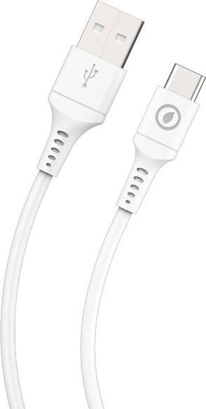 Produktbild Muvit Cable USB-A USB-C 2m Plastique Recycle Blanc (2 m, USB 2.0)
