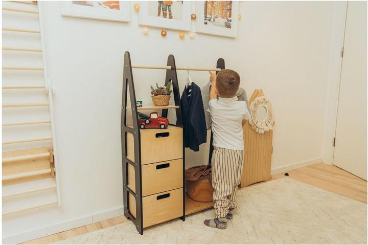 Produktbild Duck Woodworks Kindergarderobe mit Schubladen