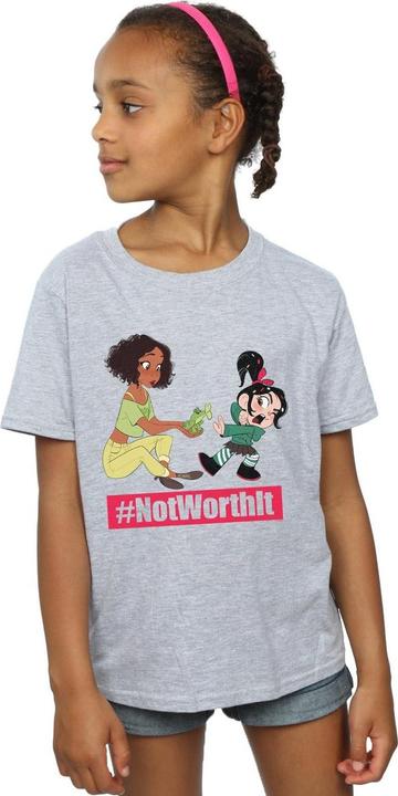 Actual product image Disney Girls Wreck It Ralph Tiana And Vanellope Cotton T-Shirt (140, 146)