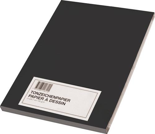 Produktbild Scaldia Tonzeichenpapier A2, 130 g/m², 100 Stück, Schwarz (130 g/m², A2)