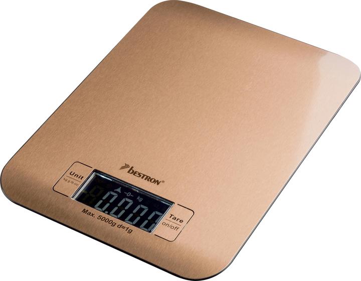Immagine prodotto Bestron Bilancia da cucina AKS700CO Bilancia elettronica da cucina quadrata con piano di lavoro in rame