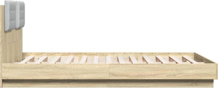 Produktbild VidaXL Bettgestell mit Kopfteil Sonoma-Eiche (150 x 200 cm)