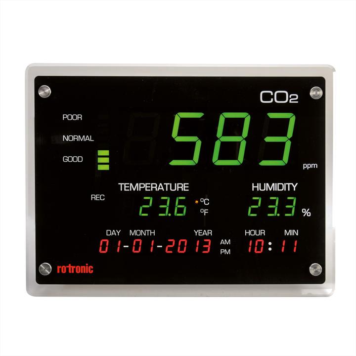 Image du produit Rotronic Affichage du CO2 pour la surveillance de la qualité de l'air intérieur