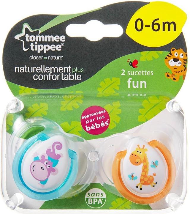 Actual product image Tommee Tippee Silicone dummy FUN STYLE, 0-6 months, 2 pcs., 43335703 (2 x, up to 6 M.)