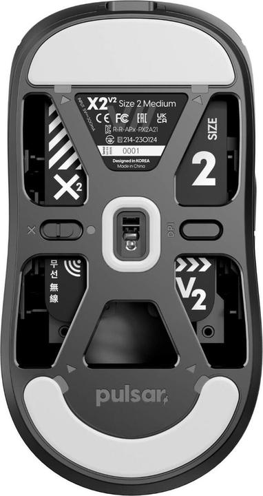 Actual product image Pulsar Gaming Gears X2 V2 Black - Muis (Cable, Wireless)