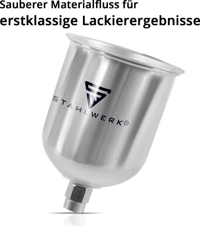 Produktbild Stahlwerk Alu Fliessbecher 600 ml Farbbecher für Lackierpistole