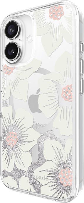 Produktbild Kate Spade Liquid Glitter MagSafe – iPhone 16 Hülle (Hollyhock Floral) (Apple iPhone 16)