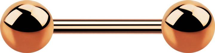 Image du produit Star Piercing Barbell or rose avec deux boules (Acier chirurgical 316L, sans laiton)