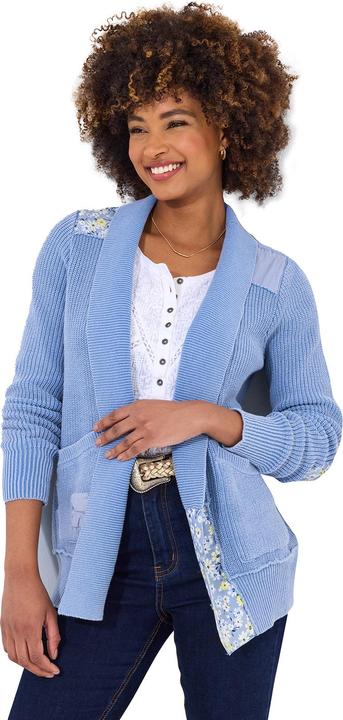 Actual product image Joe Browns Floral Patchwork Ribbed Cardigan (M)