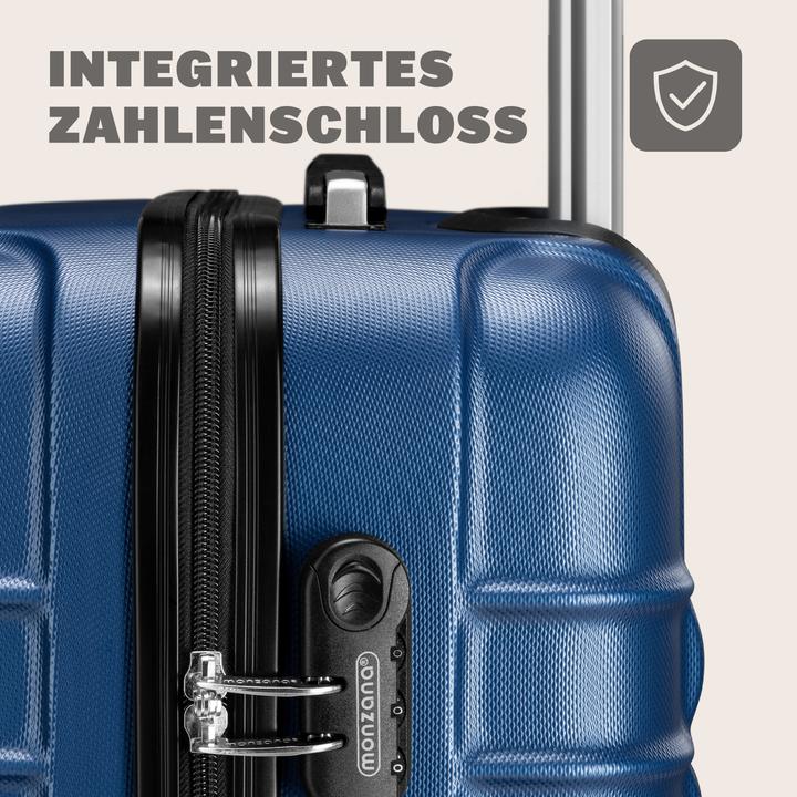 Actual product image Monzana Hartschalenkoffer (120 l, Hand luggage (up to 50 litres), M (50 - 90l), L (90 - 115l))