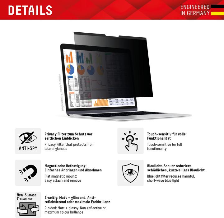 Immagine prodotto Displex Tablet Privacy Safe, Tablet Blickschutzfolie (1 Pezzo/i, iPad Pro 11 2024 (M4))
