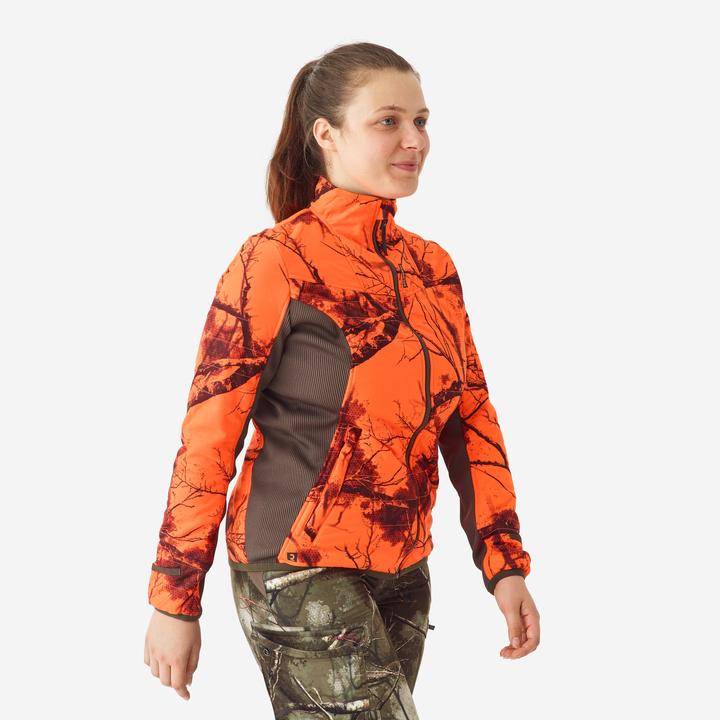 Immagine prodotto Solognac Giacca da caccia da donna 3 in 1, calda e silenziosa, impermeabile, neon mimetico 500 (34)