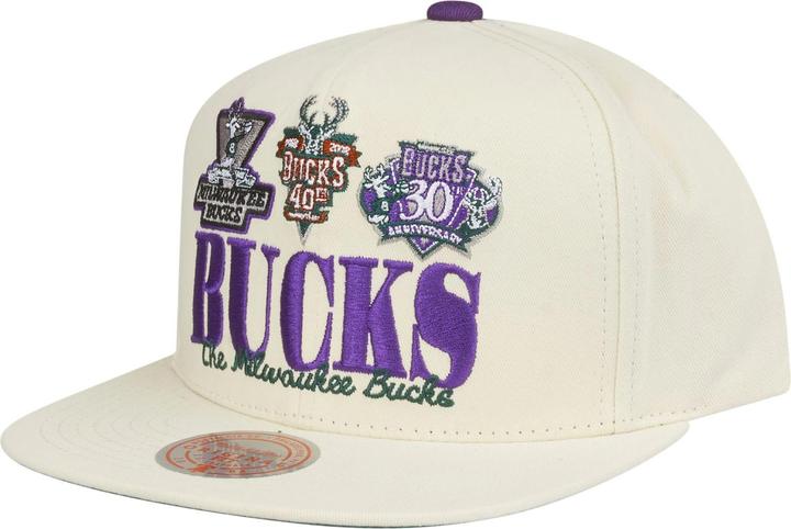 Mitchell & Ness Snapback Cap - RETRO FRAME Milwaukee Bucks (One Size)