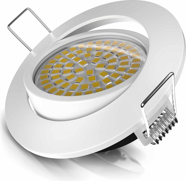 Immagine prodotto Brandson Faretto da soffitto a LED, orientabile, bianco caldo 3000K, faretto da incasso 5W, luce da incasso (320 lm)
