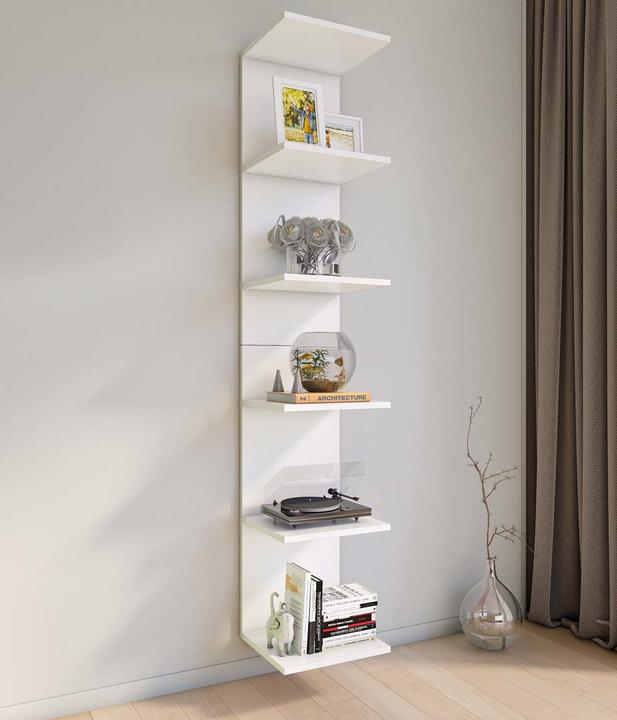 Actual product image VCM Wooden Children's Bookcase Kids Wall Hanging Shelf Wall Board Shelf Kidos (35 x 30 x 180 cm)