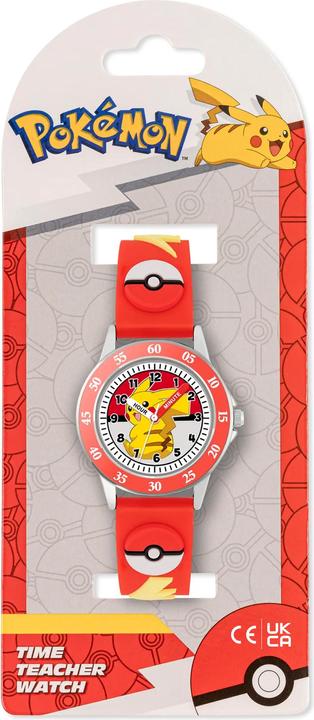 Produktbild Disney Peers Hardy Pokemon Kids Time Teacher Red 3D Silicone Strap Learn to Tell The Time Watch POK9074 (Analoguhr)