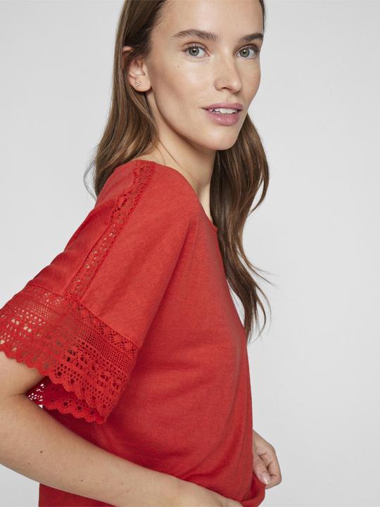 Actual product image Vila Round neck top with short sleeves (XS)